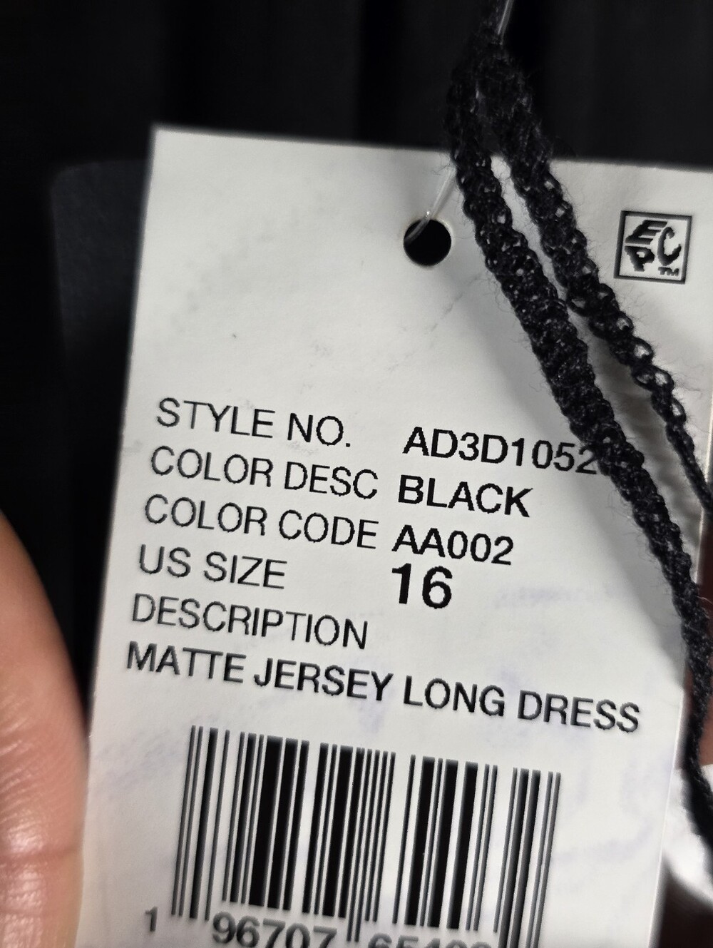 Adrianna Papell NWT Black Cowl Neck Matte Jersey Maxi Dress Size 16 $119 Strecty - Picture 7 of 10